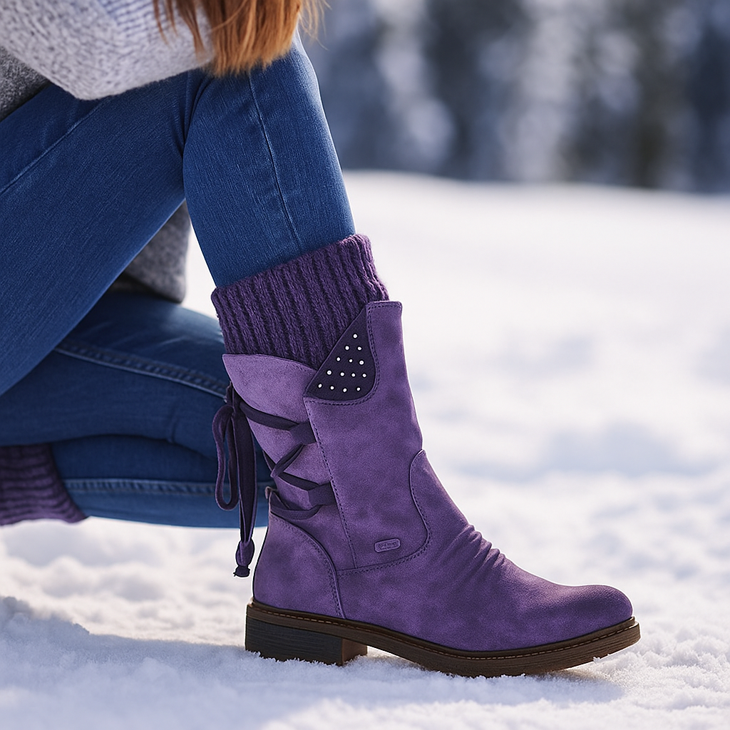 Botas mujer caña media con forro calido - Dalia