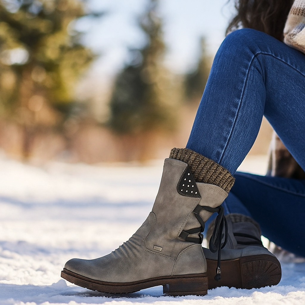 Botas mujer caña media con forro calido - Dalia