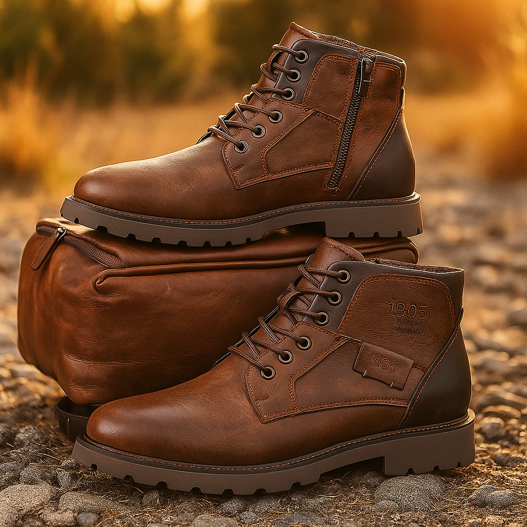 Botas hombre urbanas con cordones y cremallera - Mauro