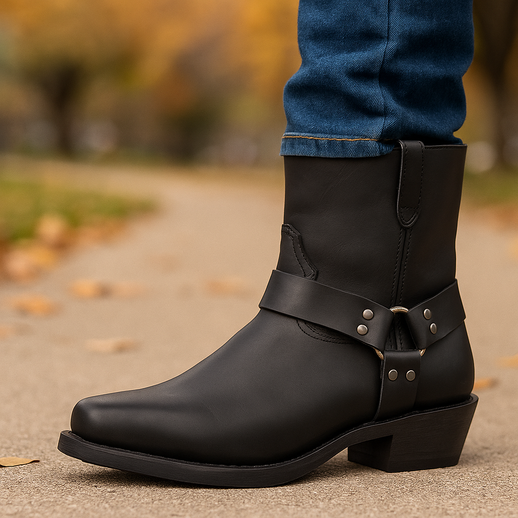 Botas mujer caña baja piel vegana con cremallera lateral - Alondra