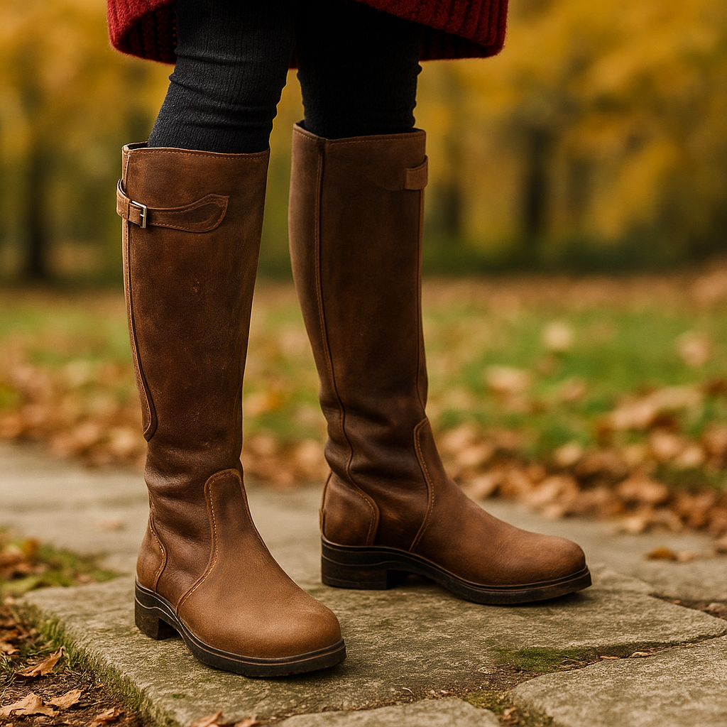 Botas altas mujer estilo ecuestre con suela resistente - Alba