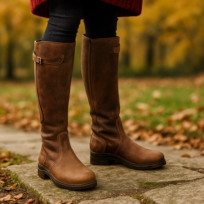 Botas altas mujer estilo ecuestre con suela resistente - Alba