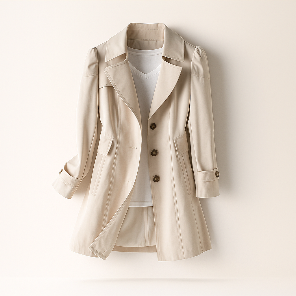 Abrigo mujer trench clasico corte elegante - Larissa