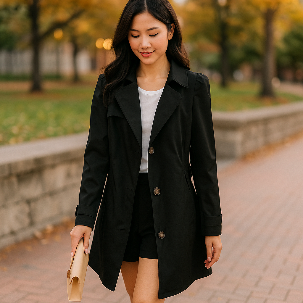 Abrigo mujer trench clasico corte elegante - Larissa