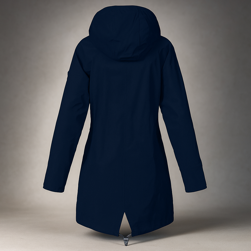 Abrigo mujer impermeable ligero con capucha ajustable - Jade