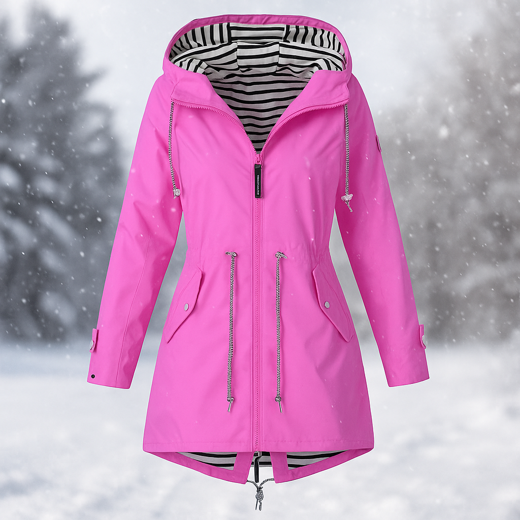 Chaqueta mujer impermeable con capucha ajustable - Nerea