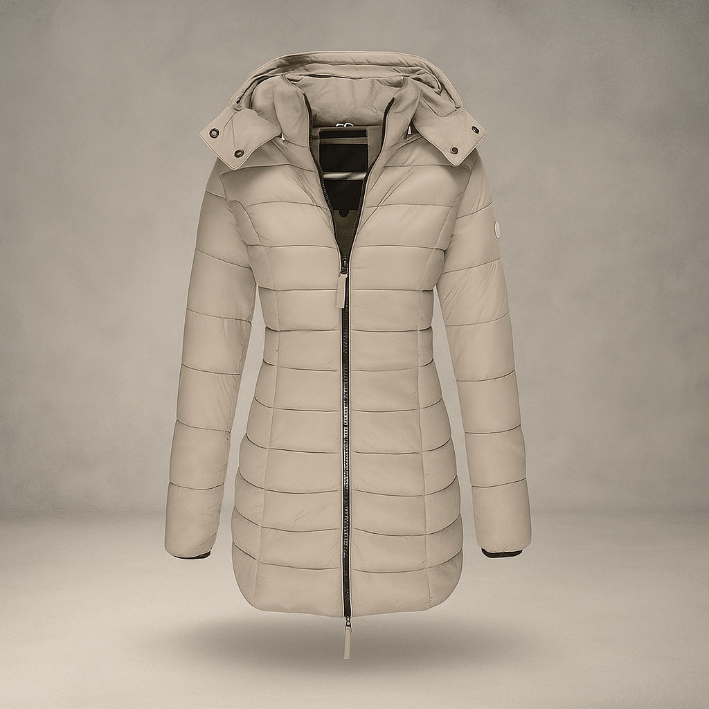 Abrigo acolchado largo con capucha - Marjorie