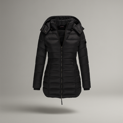 Abrigo acolchado largo con capucha - Marjorie