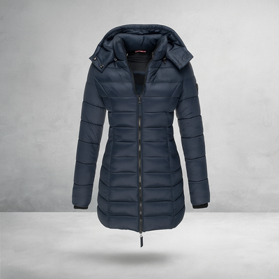 Abrigo acolchado largo con capucha - Marjorie