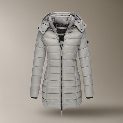 Abrigo acolchado largo con capucha - Marjorie