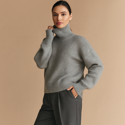 Sueter de mujer cuello alto oversized - Gwen