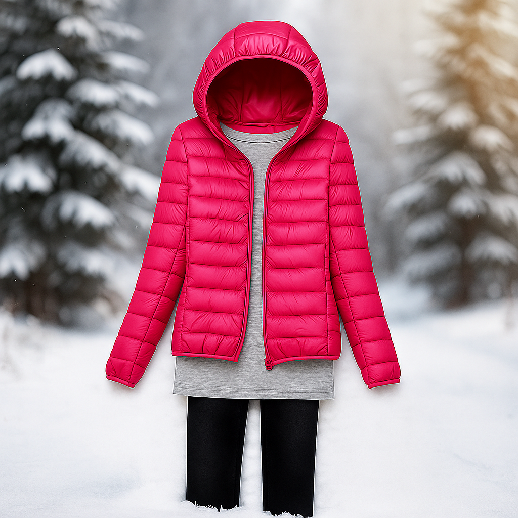 Chaqueta ligera acolchada con capucha versatil - Nora