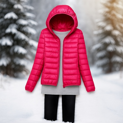 Chaqueta ligera acolchada con capucha versatil - Nora