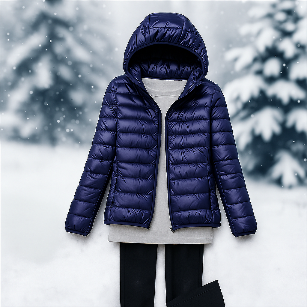 Chaqueta ligera acolchada con capucha versatil - Nora