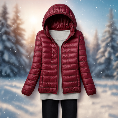 Chaqueta ligera acolchada con capucha versatil - Nora