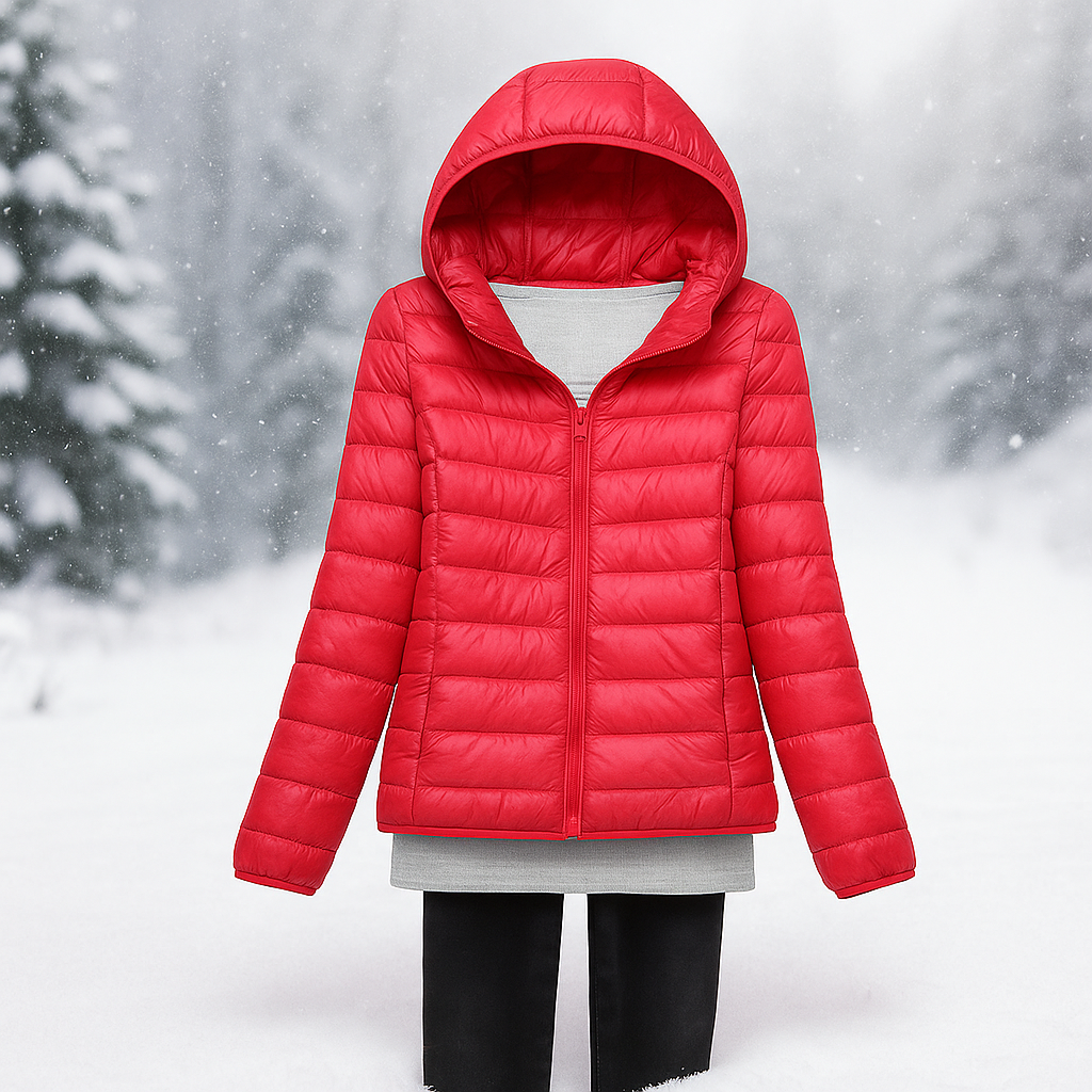 Chaqueta ligera acolchada con capucha versatil - Nora