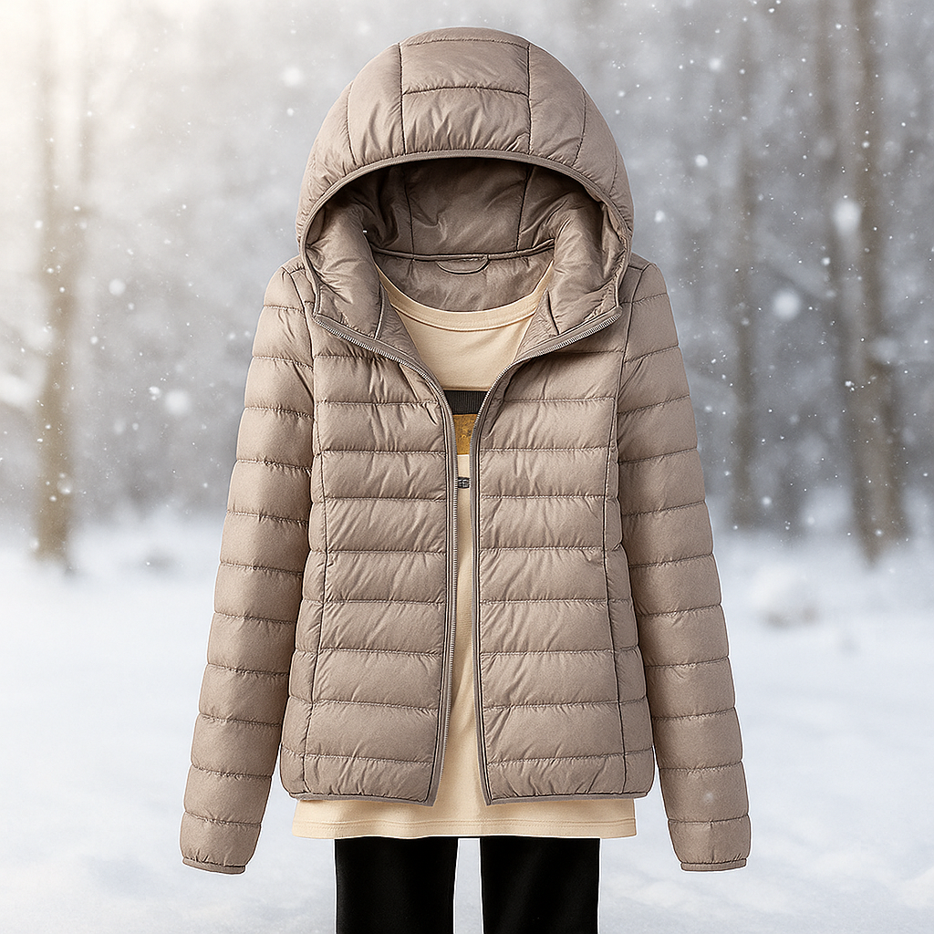 Chaqueta ligera acolchada con capucha versatil - Nora