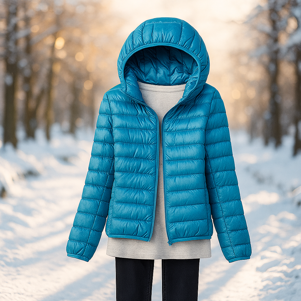 Chaqueta ligera acolchada con capucha versatil - Nora