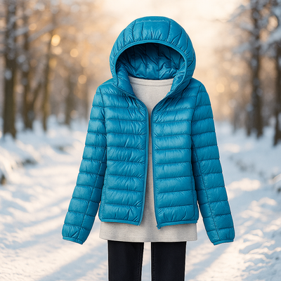 Chaqueta ligera acolchada con capucha versatil - Nora