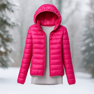 Chaqueta ligera acolchada con capucha versatil - Nora