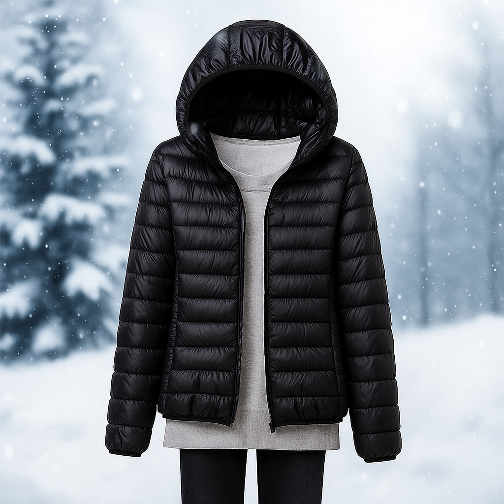 Chaqueta ligera acolchada con capucha versatil - Nora