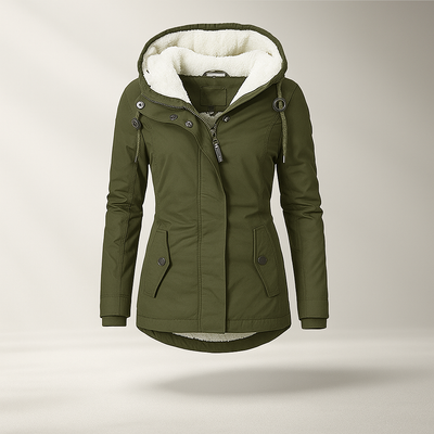 Chaqueta afelpada con capucha ajustable - Danna