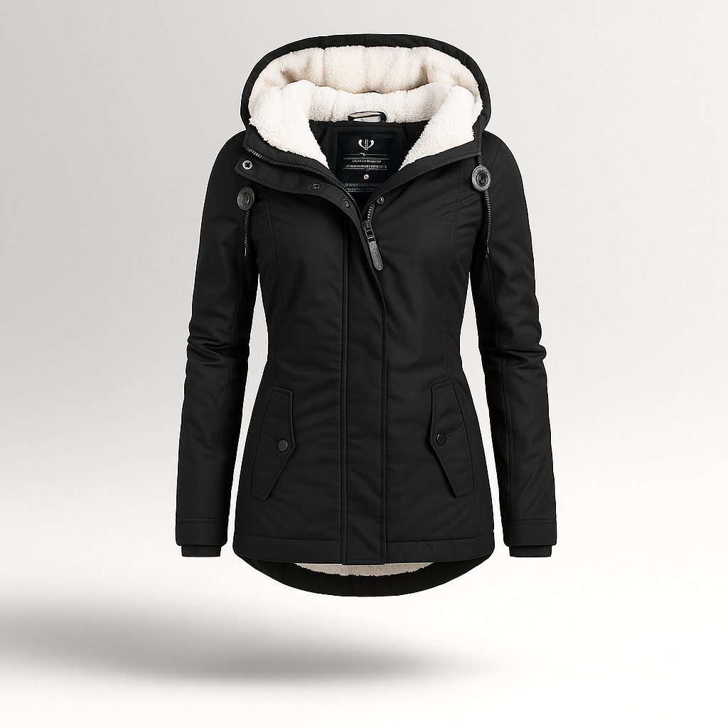 Chaqueta afelpada con capucha ajustable - Danna