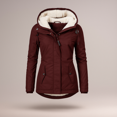 Chaqueta afelpada con capucha ajustable - Danna