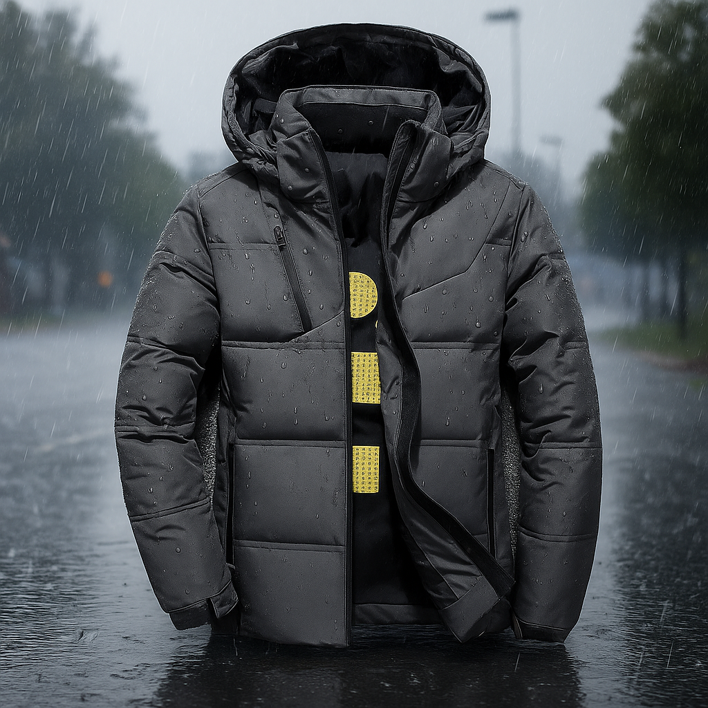 Chaqueta acolchada con capucha y diseño urbano - Narel