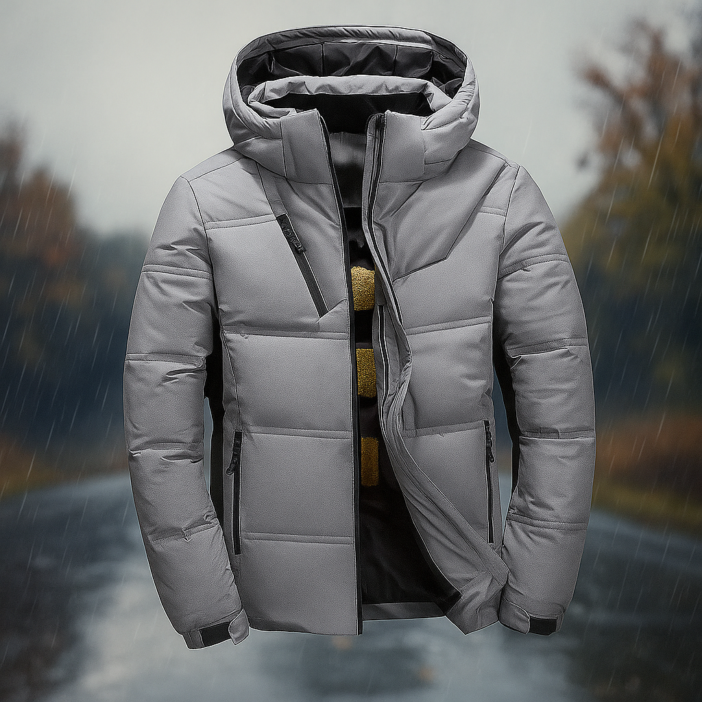 Chaqueta acolchada con capucha y diseño urbano - Narel