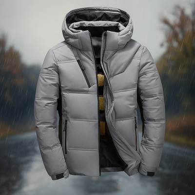 Chaqueta acolchada con capucha y diseño urbano - Narel