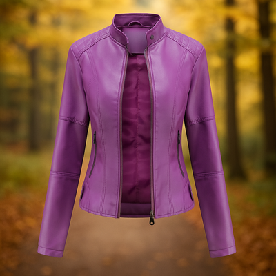 Chaqueta de cuero para mujer estilo biker - Annelise