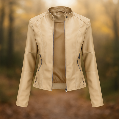 Chaqueta de cuero para mujer estilo biker - Annelise