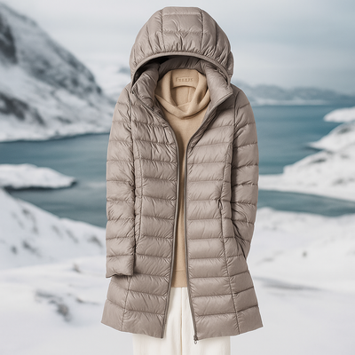 Abrigo acolchado para mujer con capucha - Marenne