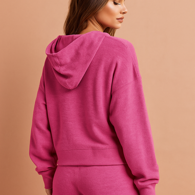 Conjunto mujer sudadera con capucha y shorts - Livia