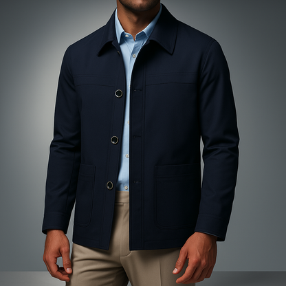 Chaqueta casual vegana con bolsillos de parche y botones - Samuel