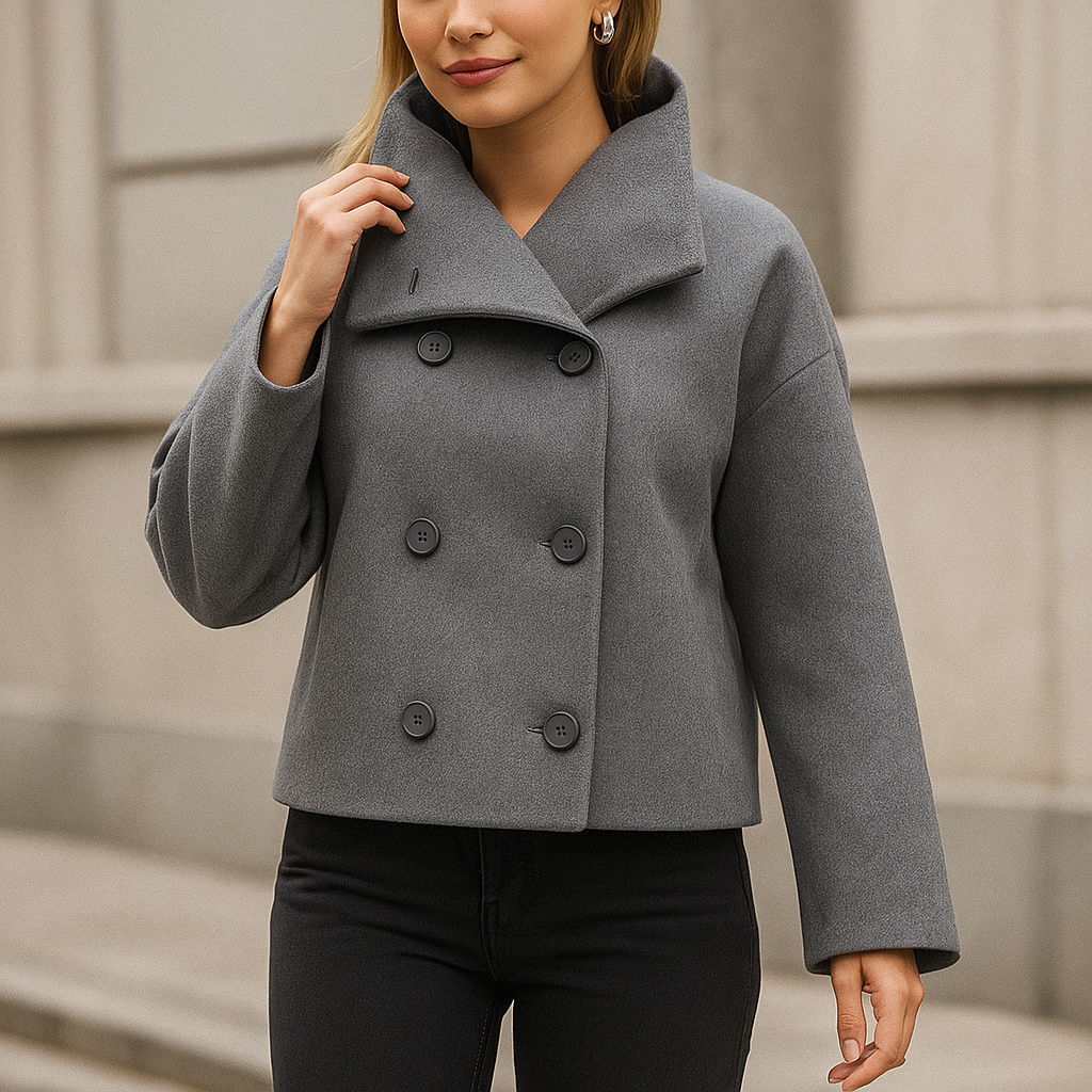 Chaqueta para mujer corta de doble botonadura - Iranelle