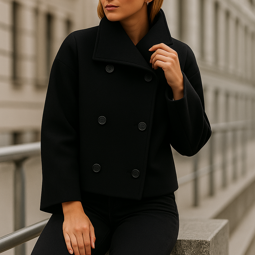 Chaqueta para mujer corta de doble botonadura - Iranelle