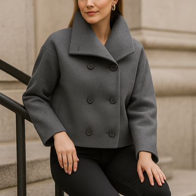 Chaqueta para mujer corta de doble botonadura - Iranelle