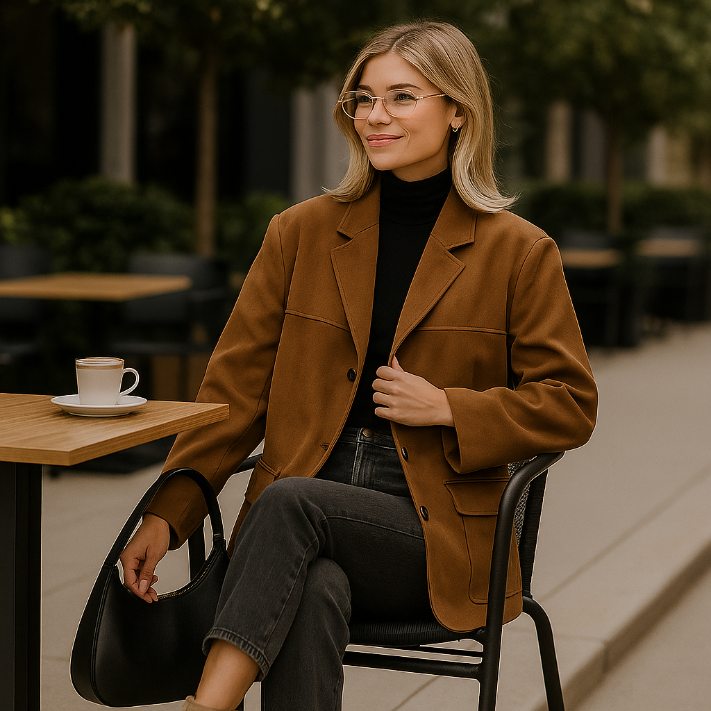 Chaqueta para mujer efecto ante - Saudi
