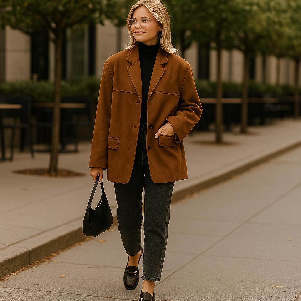 Chaqueta para mujer efecto ante - Saudi