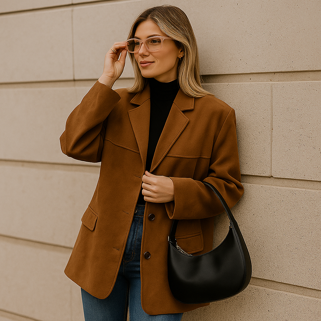 Chaqueta para mujer efecto ante - Saudi