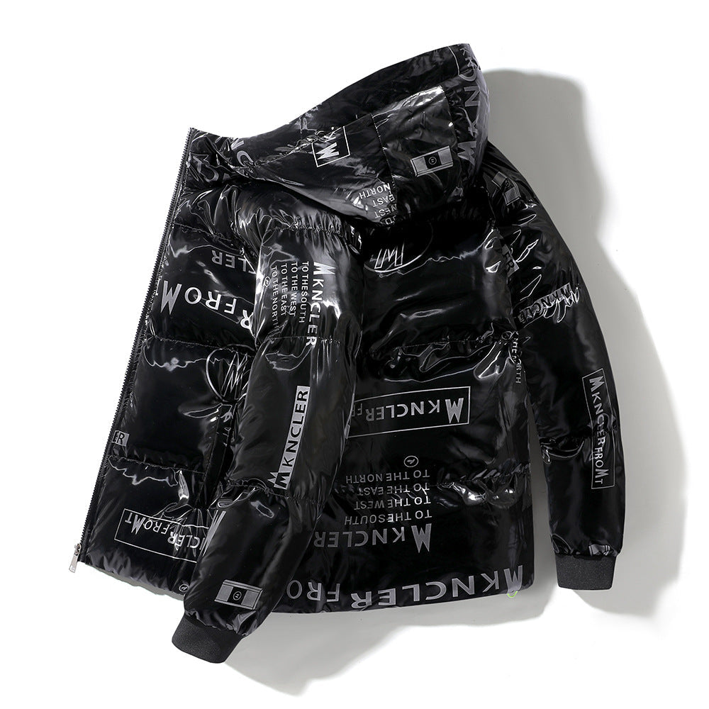 Chaqueta acolchada para hombre efecto vinilo con capucha - Lanuz