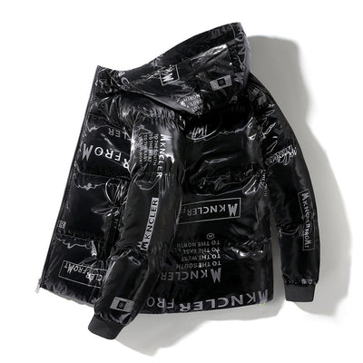 Chaqueta acolchada para hombre efecto vinilo con capucha - Lanuz