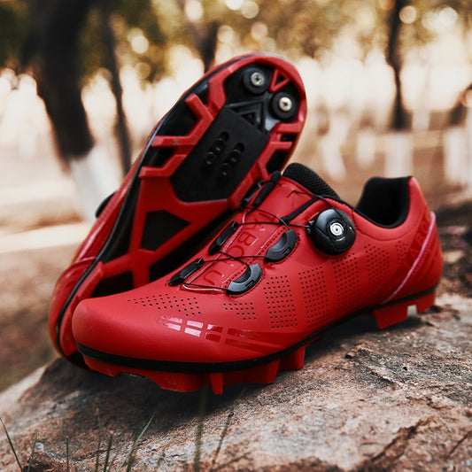 Zapatillas de ciclismo hombre ajuste rápido rojo deportivo - Velox