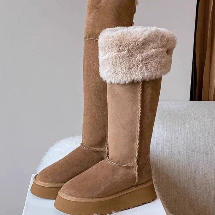 Botas altas para mujer con forro de peluche - Paulie