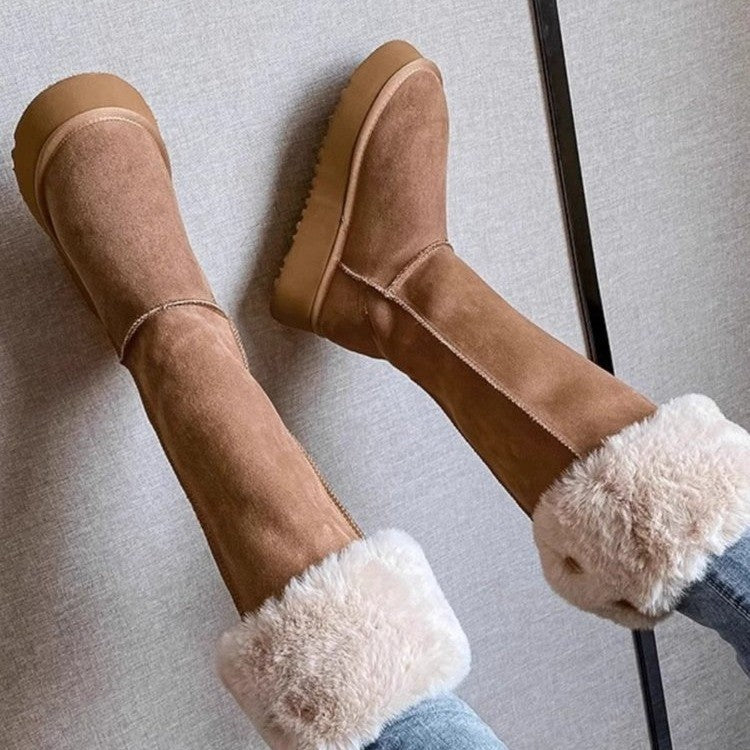 Botas altas para mujer con forro de peluche - Paulie