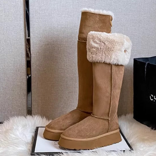 Botas altas para mujer con forro de peluche - Paulie