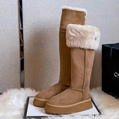 Botas altas para mujer con forro de peluche - Paulie