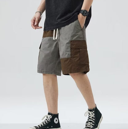 Pantalón corto para hombre bloques de color estilo recto - Elías
